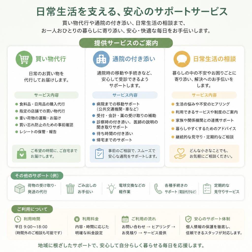 私たちの提供するサポート内容