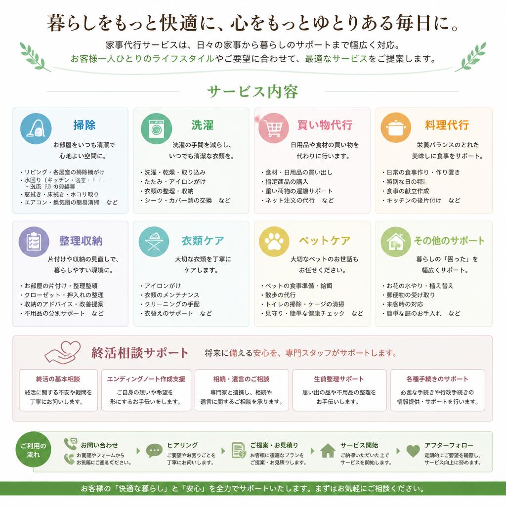 提供するサービスの種類