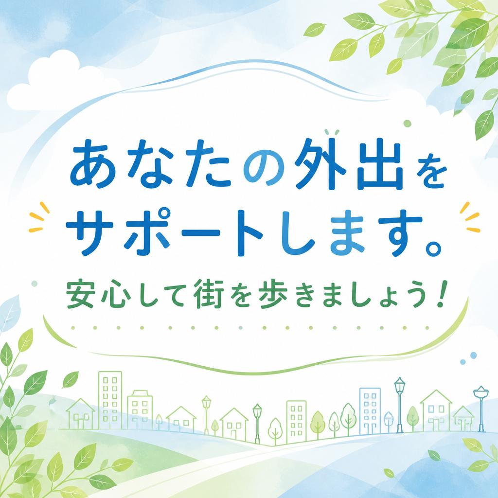 「あなたの外出をサポートします。安心して街を歩きましょう！」